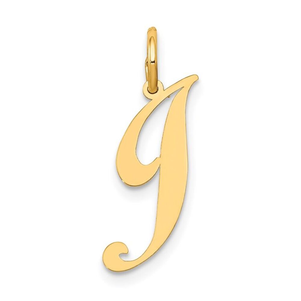 Kazi Luxury 14k Yellow Gold Small Fancy Script Le… - image 1